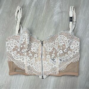 NWT Victorias Secret Lace Bralette with Zipper Closure